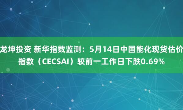 龙坤投资 新华指数监测：5月14日中国能化现货估价指数（CECSAI）较前一工作日下跌0.69%