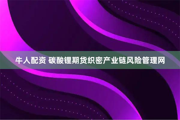 牛人配资 碳酸锂期货织密产业链风险管理网